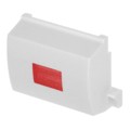 1C068 - CAP TACTILE RECT WHITE/RED LENS