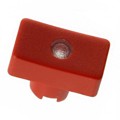 1RS081 - CAP TACTILE RECT RED/TRANS LENS
