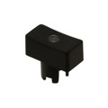 1RS091 - CAP TACTILE RECT BLK/TRANS LENS