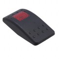 VVARC00-000 - CAP ROCKER RECT BLK/RED LENS