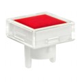 AT4158JC - CAP PUSHBUTTON SQUARE CLEAR/RED