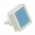 AT487JG - CAP PUSHBUTTON SQUARE CLEAR/BLUE