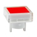 AT487JC - CAP PUSHBUTTON SQUARE CLEAR/RED