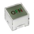 AT3023J01 - CAP PUSHBUTTON SQ CLEAR/GRN/RED