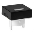 AT4051AB - CAP PUSHBUTTON SQ BLK/WHT LENS