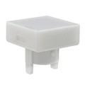 AT485BG - CAP PUSHBUTTON SQUARE WHITE/BLUE