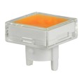 AT489JD - CAP PUSHBUTTON SQUARE CLR/AMBER