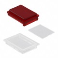 2A81 - 3PC TRANSPARENT COLORED CAP RED