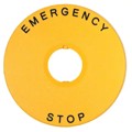 HWAV-27-Y - EMERGENCY STOP NAMEPLATE 22MM
