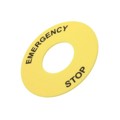 2LP41 - LEGEND PLATE 22 MM EMERGENCY STO