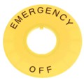 HWAV-74-Y - 22MM EMERGENCY OFF NAMEPLATE