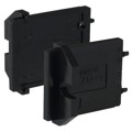 A7D-1M-1 - END CAP BLK BACK MNT 2PCS