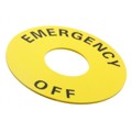 A22Z-3466-2 - SWITCH PLATE 60MM EMERGENCY OFF