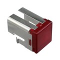 03-921.2 - LENS RED FLAT 17.5X18.3 PLASTIC
