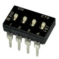 210-4MS - SWITCH SLIDE DIP SPST 100MA 20V