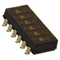 SDA06H0SBR - SWITCH SLIDE DIP SPST 25MA 24V