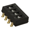 SDA04H0SBD - SWITCH SLIDE DIP SPST 25MA 24V