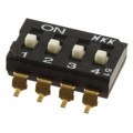 JS0204AP4-S - SWITCH SLIDE DIP SPST 25MA 24V