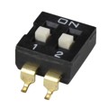DS04-254-2-02BK-SMT-TR - DIP SWITCH, SPST, 2.54 PITCH, FL