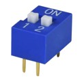 DS01-254-L-02BE - DIP SWITCH, SPST, 2.54 PITCH, RA
