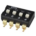 DS04-254-2-04BK-SMT - DIP SWITCH, SPST, 2.54 PITCH, FL