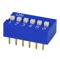 DS01-254-L-06BE - DIP SWITCH, SPST, 2.54 PITCH, RA