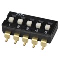 DS04-254-2-05BK-SMT-TR - DIP SWITCH, SPST, 2.54 PITCH, FL