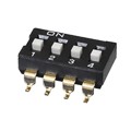 DS04-254-1-04BK-SMT - DIP SWITCH, SPST, 2.54 PITCH, RA