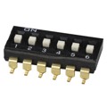 DS04-254-2-06BK-SMT - DIP SWITCH, SPST, 2.54 PITCH, FL