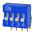 DS03-254-04BE - DIP SWITCH, SPST, 2.54 PITCH, RA
