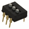 SDA03H1BD - SWITCH SLIDE DIP SPST 25MA 24V