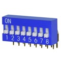 DS03-254-08BE - DIP SWITCH, SPST, 2.54 PITCH, RA
