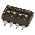 SD04H0SB1R - SWITCH SLIDE DIP SPST 100MA 25V