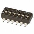 SD06H0SK - SWITCH SLIDE DIP SPST 100MA 25V