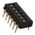 SDA06H0BD - SWITCH SLIDE DIP SPST 25MA 24V