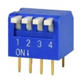 DS02-254-1L-04BE - DIP SWITCH, SPST, 2.54 PITCH, RA