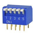 DS02-254-2L-05BE - DIP SWITCH, SPST, 2.54 PITCH, FL