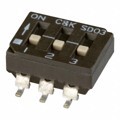 SD03H0SB - SWITCH SLIDE DIP SPST 100MA 25V