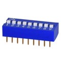 DS01-254-L-09BE - DIP SWITCH, SPST, 2.54 PITCH, RA