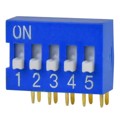 DS03-254-05BE - DIP SWITCH, SPST, 2.54 PITCH, RA