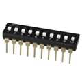 DS04-254-1S-10BK - DIP SWITCH, SPST, 2.54 PITCH, RA