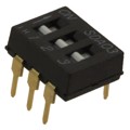 SDA03H0BD - SWITCH SLIDE DIP SPST 25MA 24V