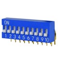 DS03-254-10BE - DIP SWITCH, SPST, 2.54 PITCH, RA