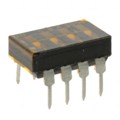SD04H1B - SWITCH SLIDE DIP SPST 100MA 25V