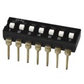 DS04-254-2L-07BK - DIP SWITCH, SPST, 2.54 PITCH, FL