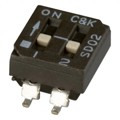 SD02H1SB - SWITCH SLIDE DIP SPST 100MA 25V