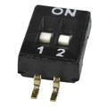 DS05-127-2-02BK-SMT-TR - DIP SWITCH, SPST, 1.27 PITCH, FL