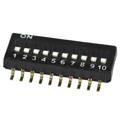 DS05-127-2-10BK-SMT-TR - DIP SWITCH, SPST, 1.27 PITCH, FL
