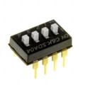 SDA04H1BD - SWITCH SLIDE DIP SPST 25MA 24V