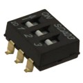 SDA03H0SBD - SWITCH SLIDE DIP SPST 25MA 24V